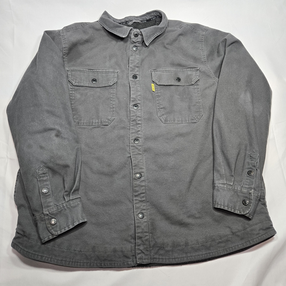 Can-Am Men's XXL BRP Grey Fleece lined Jacket Work Outdoors Camping Mechanic